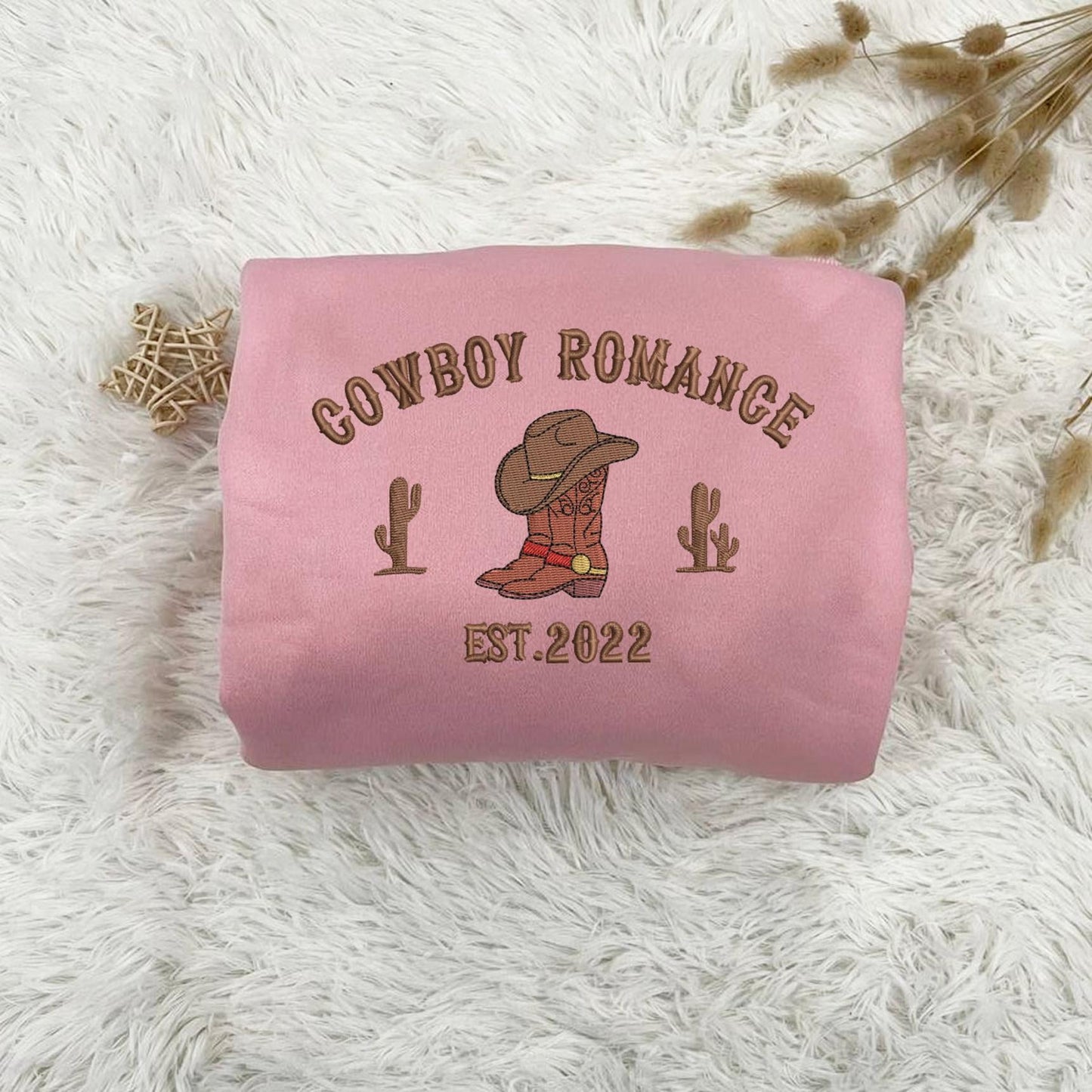 Pink Cowboy Romance Embroidered Shirt