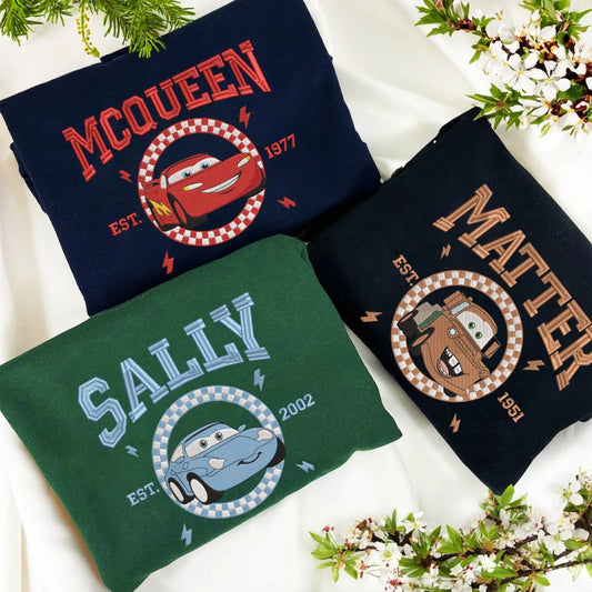 McQueen, Sally And Matter Sweatshirts, Lightning Bolt Checkered Crest