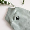 Sweatshirt With Black Pet-Paw Machine Embroidery