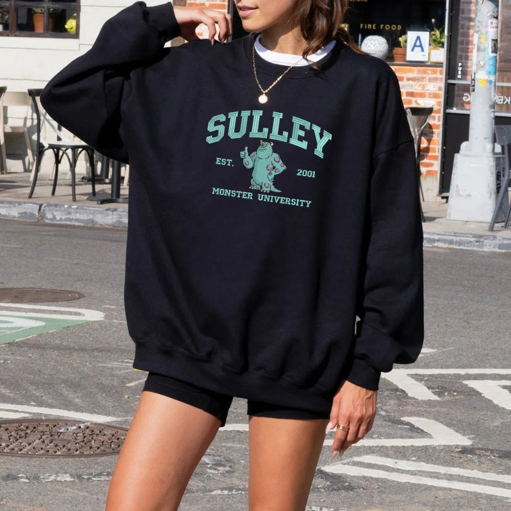 Oversized Sweatshirt With Sulley Thumbs Up Teal Monster University 
