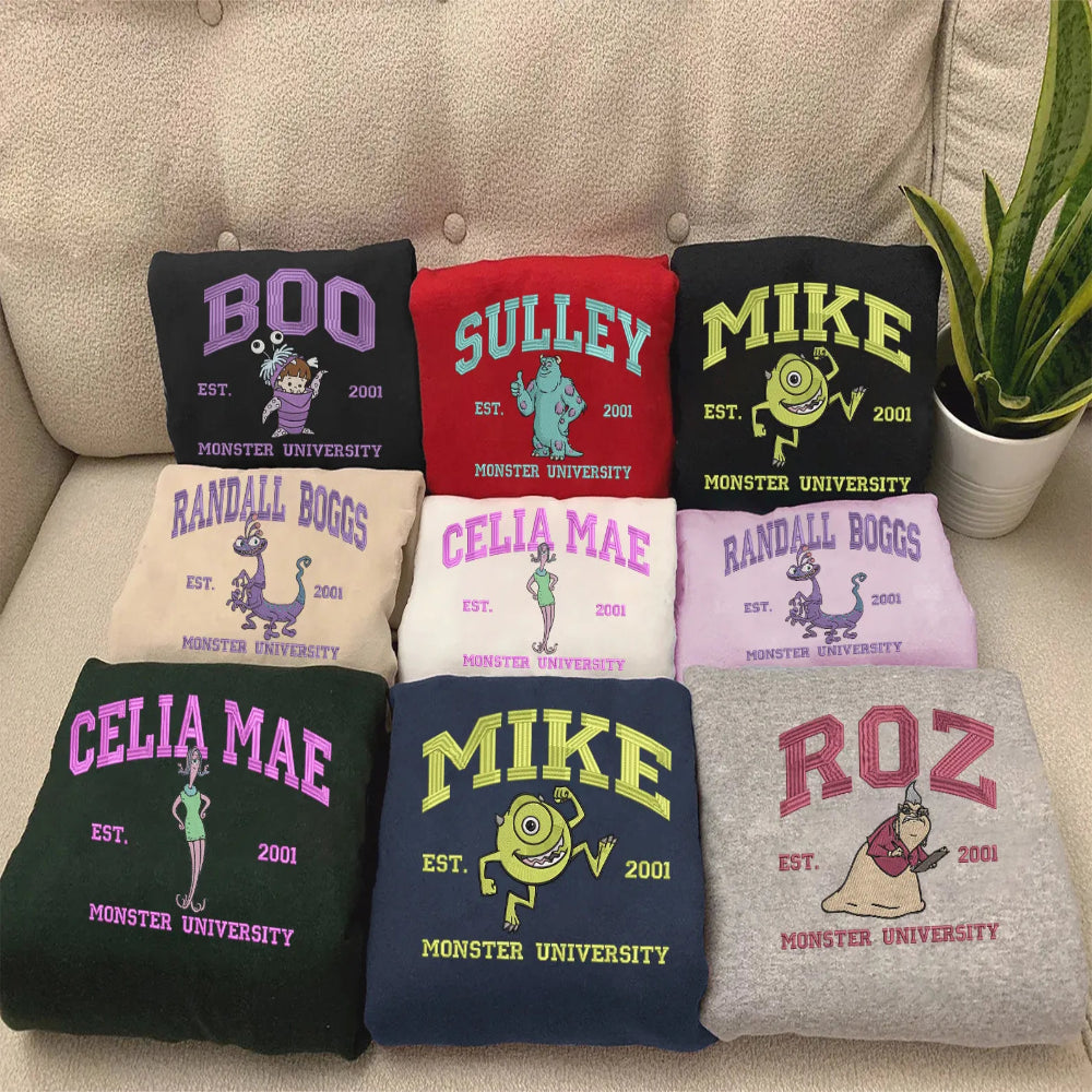 Assorted Folded Monsters University Character Sweatshirts With Mae And More.