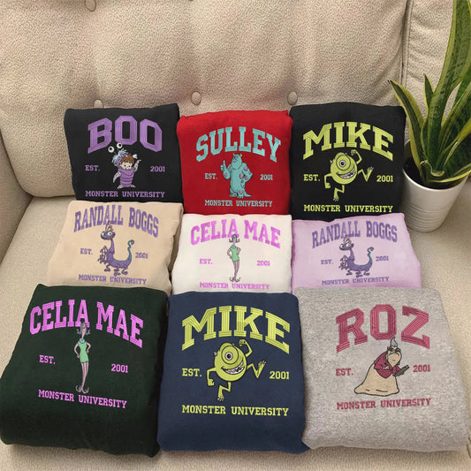 Assorted Folded Monsters University Character Sweatshirts With Mae And More.