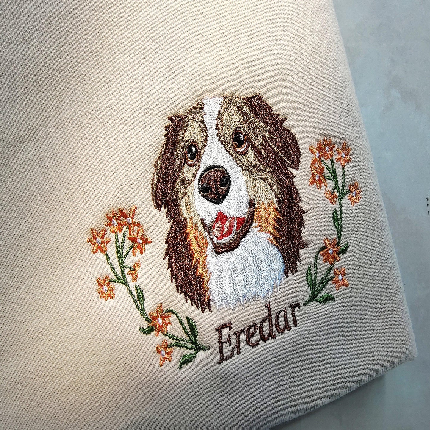  Custom Pet Embroidered Sweatshirt