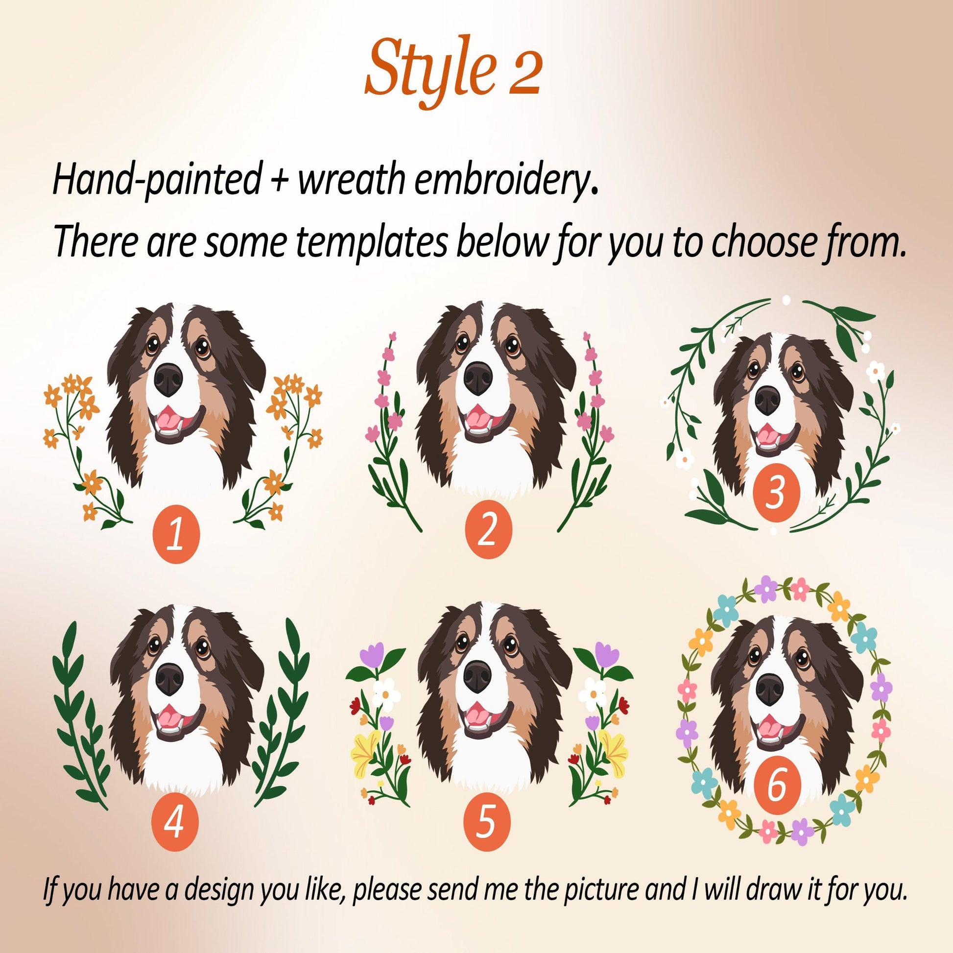 Hand-painted and Wreath Embroidery