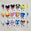 Twelve Disney Balloon Patches Mickey Minnie Stitch Winnie Set Numbered.