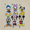 Numbered Disney Classic Patches One To Six On Fabric Background