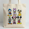 Tote Bag Adorned With Adorable Mickey Minnie Donald Daisy Patches