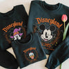 Black Donald Duck Spooky Sweatshirts With Leaves