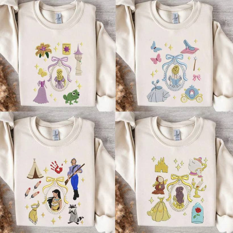 Disney Princess Embroidered Sweatshirt Collection