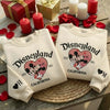 Folded Cream Sweatshirt With Disneyland California Mickey Minnie Heart