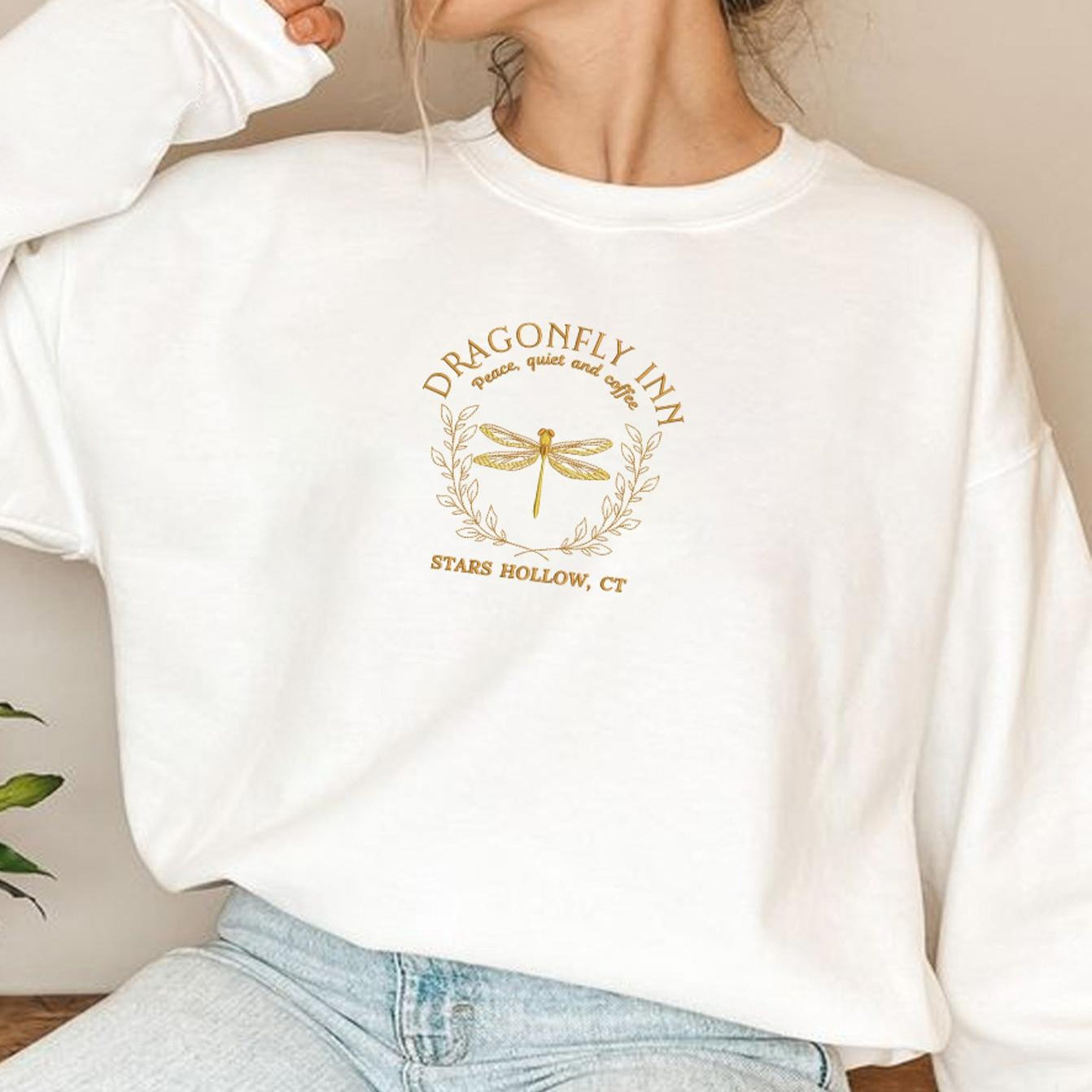 White Dragonfly Inn Stars Hollow Embroidered Sweatshirt
