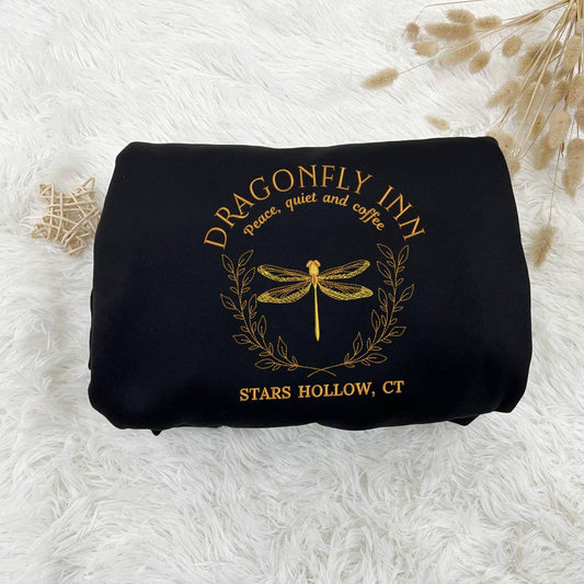 Black Dragonfly Inn Stars Hollow Embroidered Sweatshirt
