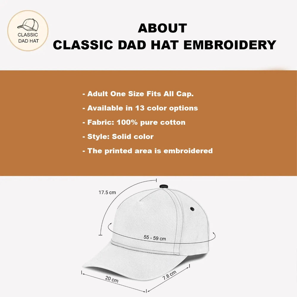 Classic Hat Size Chart Adjustable One Size Fits Most Soft 