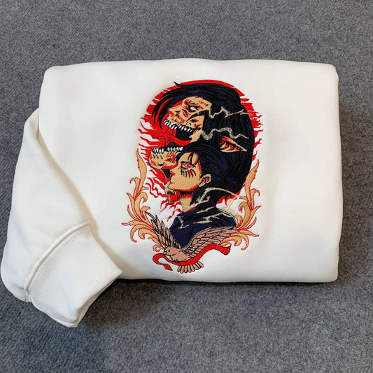 Eren Yeager Embroidered Sweatshirt