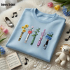 Light Blue Folded T-Shirt With Floral Lightsaber Design 