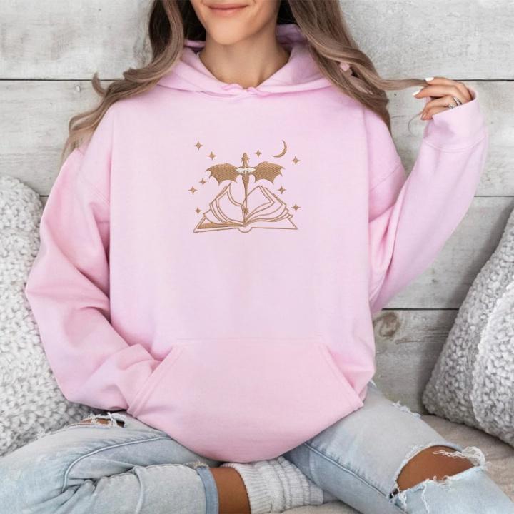 Pink Fourth Wing Embroidered Sweatshirt