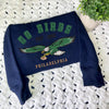 Navy Sweatshirt With Go Birds Philadelphia Eagles Embroidered Folded 