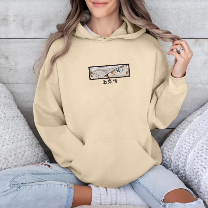 Sand Gojo Satoru Embroidered Sweatshirt