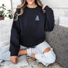 Black Guido Pixar Cars Minimal Chest Crewneck Model Pose