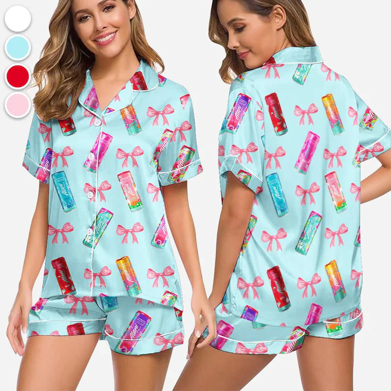 Drink Pajama Set, Sip Back & Relax Sleepwear