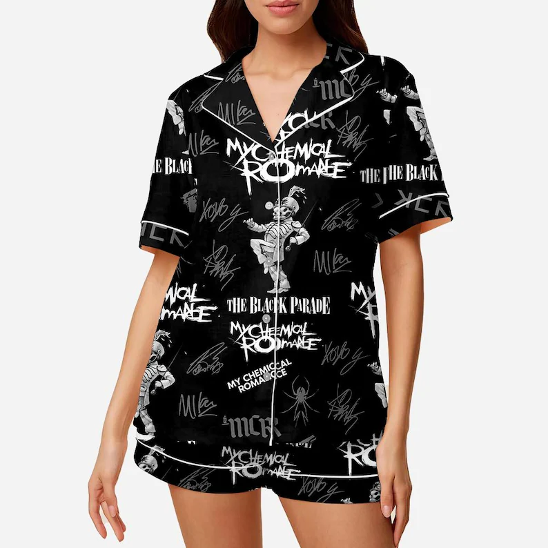 My Chemical Romance Pajama Set for Women, Long Live The Black Parade 2025 Tour Sleepwear, MCR North American Stadium Concert Loungewear, Emo Band Merch PJs