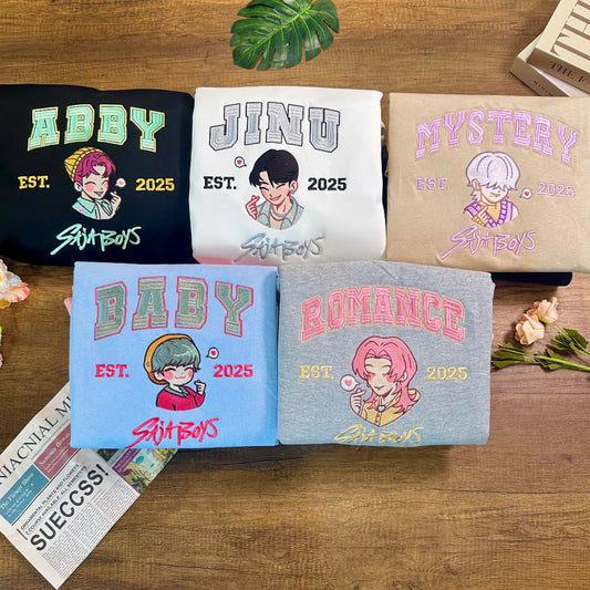 Custom Kpop Demon Hunter Embroidery On Premium Quality Sweatshirt.