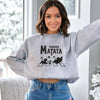Grey Sweatshirt With Hakuna Matata Abbey Road Lions On Model
