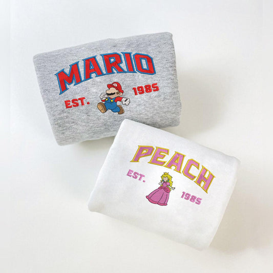 Matching Mario Embroidered Sweatshirt