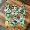 Numbered StPatrick Mickey Friends Patches One To Six On Table
