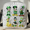 Crossbody Bag Adorned With Six  Mickey Friends In St.Patrick Outfits