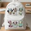 Backpack Decorated With Six Cute Mickey Minnie Easter Patches
