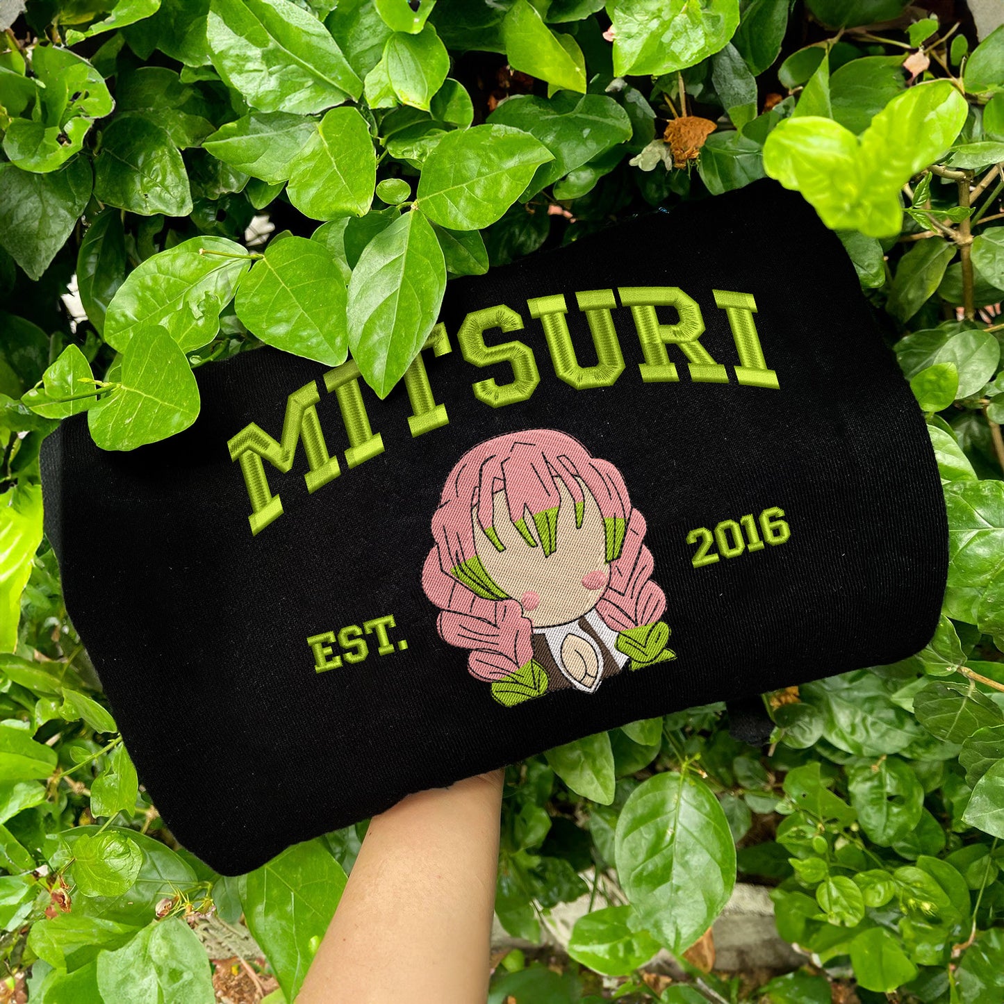 Mitsuri Embroidered Sweatshirt with Black