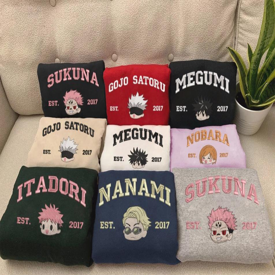 Anime Embroidered Sweatshirt