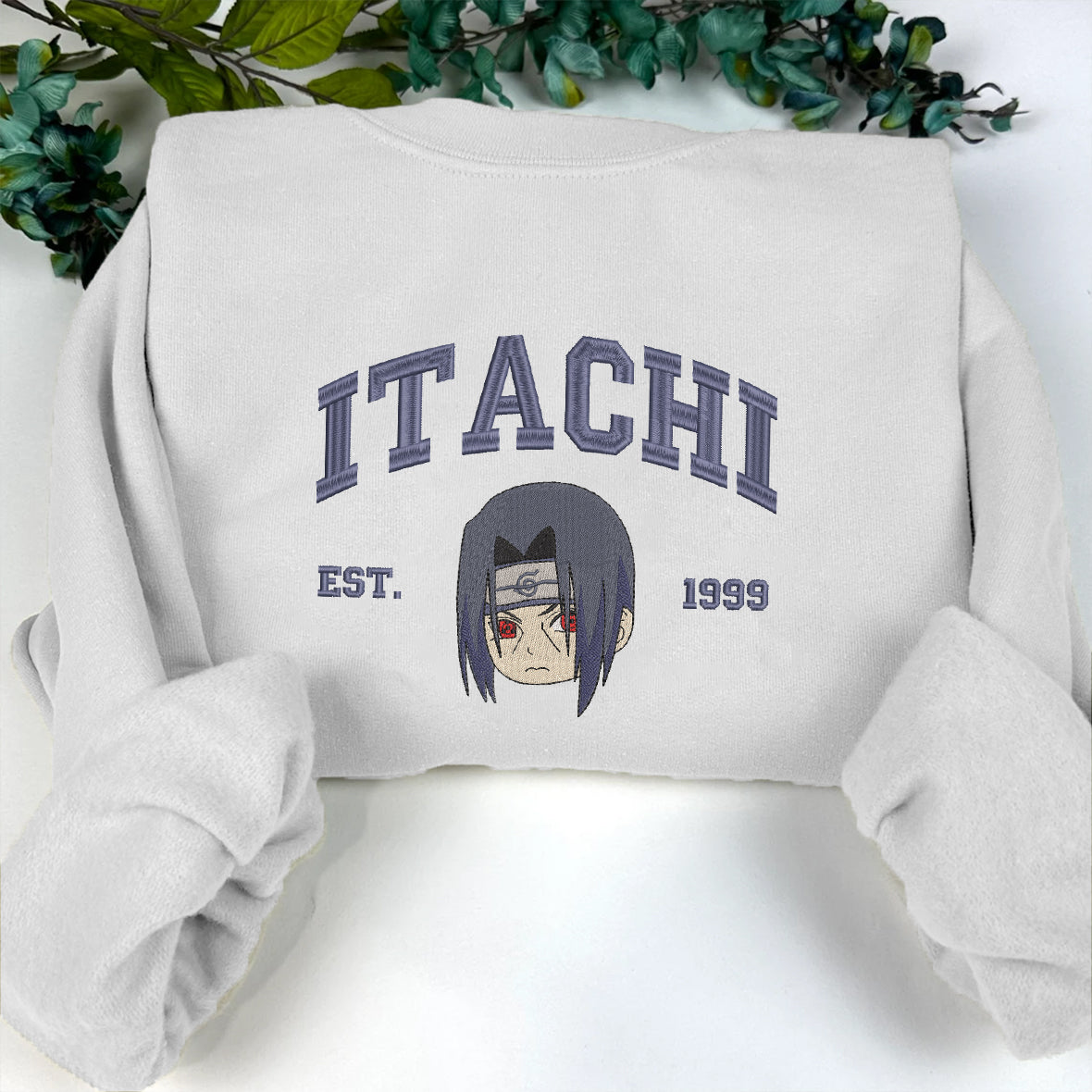 White Itachi Embroidered Sweatshirt
