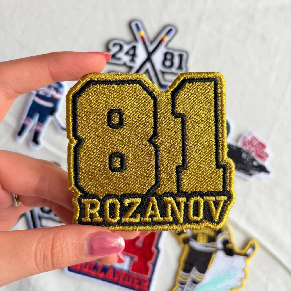 Premium Rozanov 81 Patch Gold Black Embroidered Soft Comfort