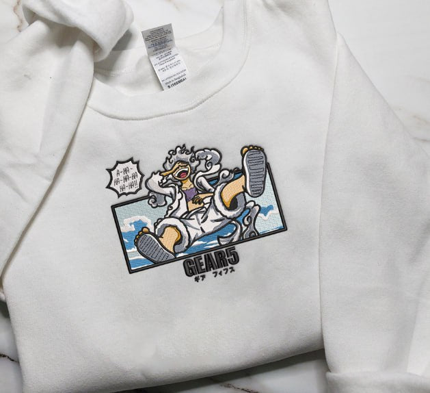 Embroidered Luffy Gear 5 Sweatshirt, One Piece Shirt