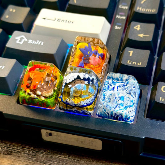 Custom Pokémon Resin Keycap, Unique Artisan Keycap for Mechanical Keyboards