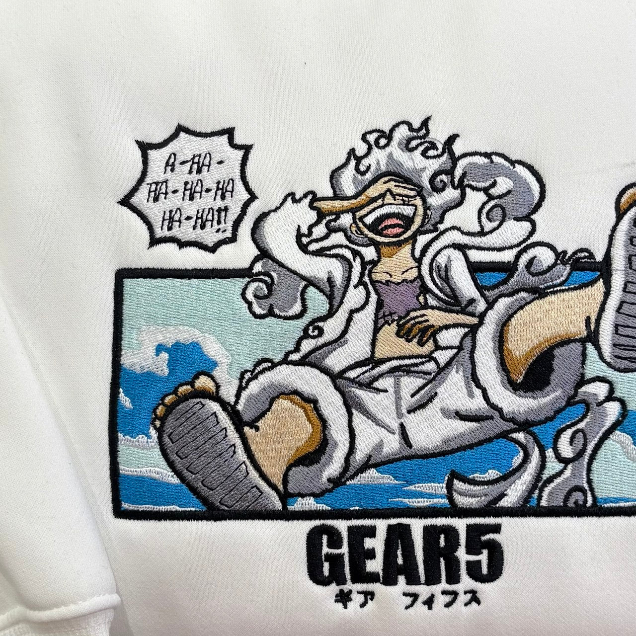 Embroidered Luffy Gear 5 Sweatshirt, One Piece Shirt