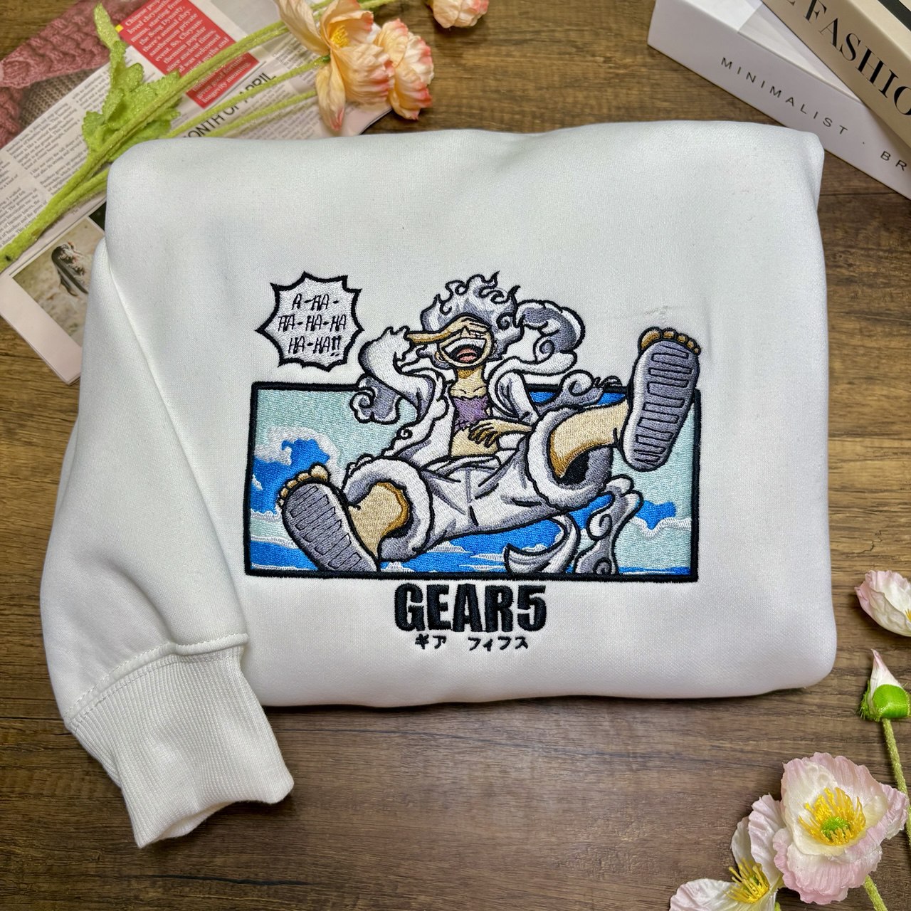 Embroidered Luffy Gear 5 Sweatshirt, One Piece Shirt