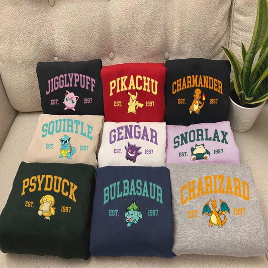 Pokemon Characters Print Sweatshirt Collection