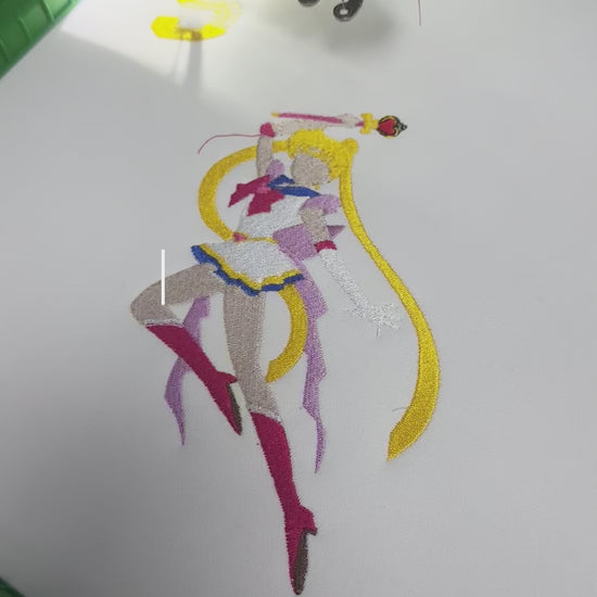 Video embroidered sweatshirt