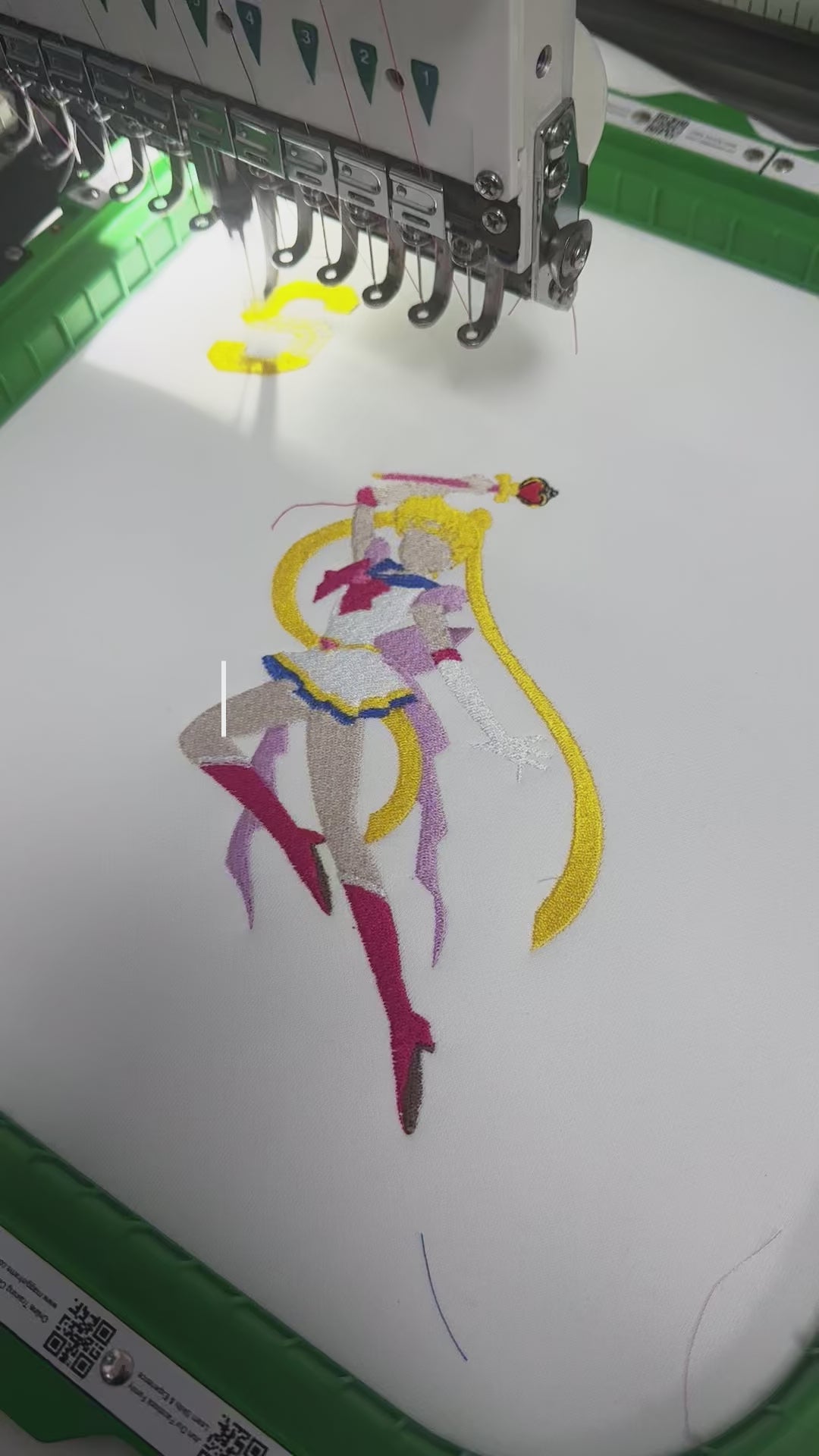 Video embroidered sweatshirt