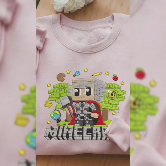 Embroidered Thor MineCrafts Sweatshirt, Avengers-MineCrafts Shirt