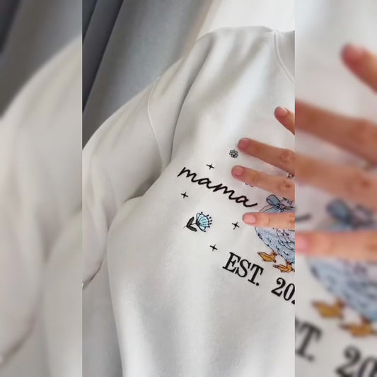 Embroidered MAMA Goose Sweatshirt, Silly Goose Shirt
