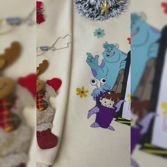 Vintage Monsters,Inc Sweatshirt, Monsters Gang Graphic Tee
