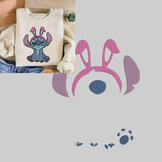 Embroidered Stitch Sweatshirt,Disney's Lilo & Stitch Shirt