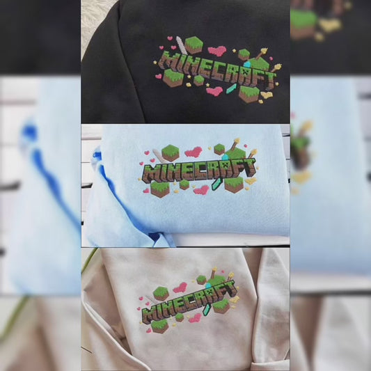 Embroidered Minecrafts Sweatshirt, Minecrafts Shirt