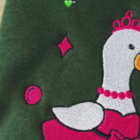 Video Witchy Goose Embroidered Sweatshirt
