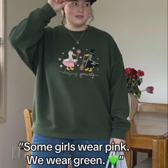 Video Defying Gravity Goose Embroidered