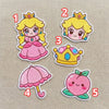Numbered Cute Peach Patches One To Five On Neutral Background